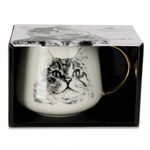 Kubek ceramiczny KOT gold 400 ml