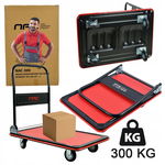 Wózek transportowy, platformowy składany 300 kg magazynowy towarowy MOCNY