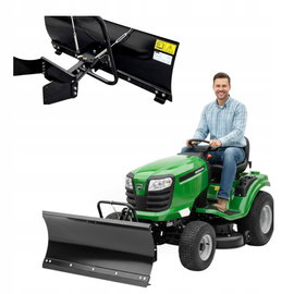 Pług Śnieżny MOCNY do Kosiarki Traktora Traktorka Ogrodowego ZESTAW+ADAPTER