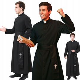 Strój Księdza Proboszcza Kapłana Sutanna Przebranie Oryginalny HalloweenXL