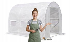 Biały Tunel Foliowy- FOLIA ZAMIENNA Szklarnia Ogrodowa 3x2x2m [6 m²] MOCNA