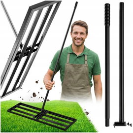 Niwelator Ręczny do Trawy Trawnika Ziemi Równiarka 30x90cm zTRZONKIEM MOCNY