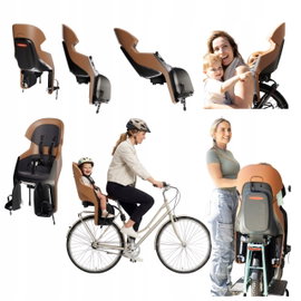 Fotelik Rowerowy BEZPIECZNY WYTRZYMAŁY Maxi EVOLVE Cinnamon Bagażnik Bobike