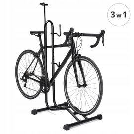 Stojak Rowerowy Regulowany 3w1 Serwisowy Naprawa Roweru Wolnostojący Czarny