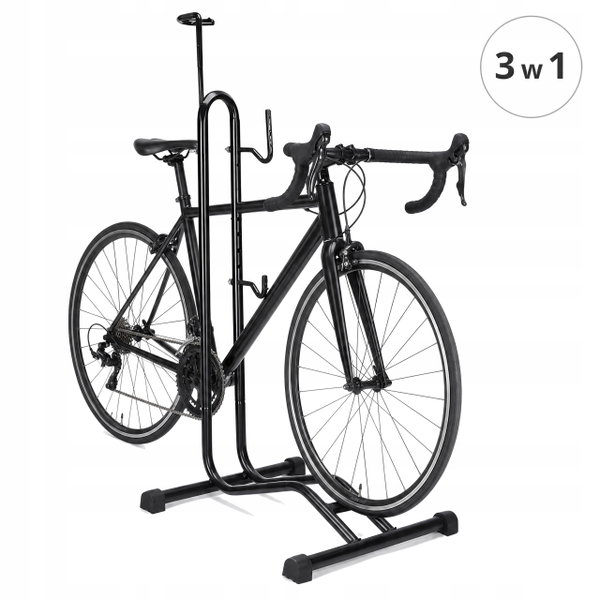 Stojak Rowerowy Regulowany 3w1 Serwisowy Naprawa Roweru Wolnostojący Czarny
