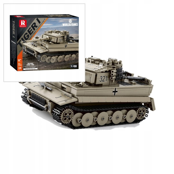 Czołg Tiger I World of Tanks Elementów 1:28 Klocki Reobrix PREZENT GWIAZDKA