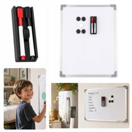 TABLICA MAGNETYCZNA SUCHOŚCIERALNA60X45CM RAMA ALUMINIOWA+AKCESORIA PREZENT