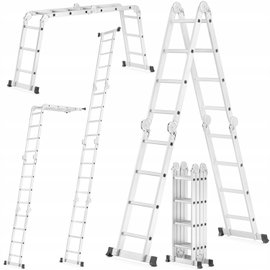 Drabina Składana Aluminiowa Przegubowa Wielofunkcyjna 4x4 HIGHER MOCNA