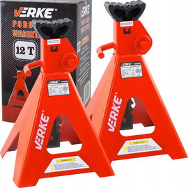 Podstawki warsztatowe 12T 2 szt. czerwone V80095 VERKE Mocne Solidne