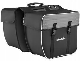 Podwójna Torba Rowerowa Pojemna 35l Wodoodporna Odblaski na bagażnik Sakwa