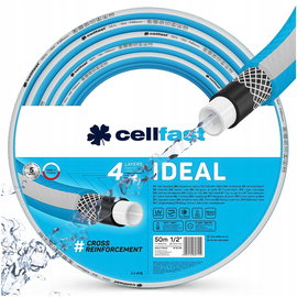MOCNY WĄŻ OGRODOWY 1/2" 50m Cellfast 4-Warstwowy Elastyczny ODPORNY IDEAL