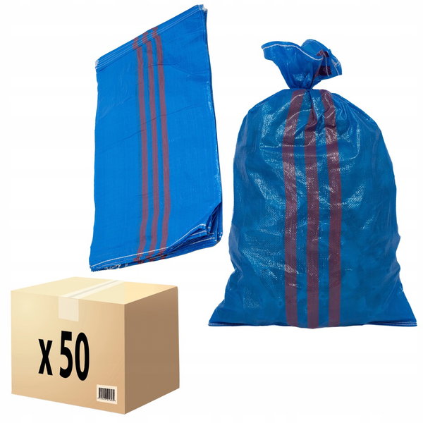 Worek Worki 50KG 65x105cm na Węgiel Gruz Zboże Artykuły Sypkie MOCNE 50 szt