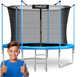 TRAMPOLINA OGRODOWA 8ft/252cm z siatką wewnętrzną i drabinką Neo-Sport 2025