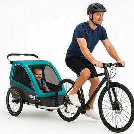 PRZYCZEPKA ROWEROWA WÓZEK SPACERÓWKA THULE COASTER XT 2 os dla DZIECI MOCNA