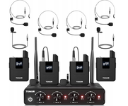 Zestaw system mikrofonów bezprzewodowych Tonor TW364 UHF nadajniki bodypack