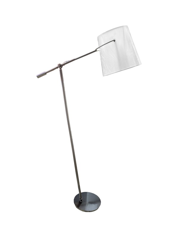 Lampa stojąca podłogowa biała 160 cm stalowa regulowana