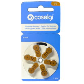 Zestaw baterii do aparatu słuchowego 6-pak 1.45V 312