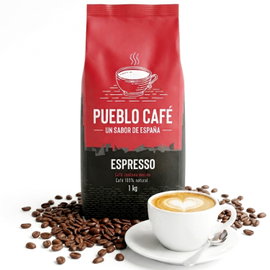 Kawa ziarnista Pueblo Cafe Espresso 1kg Klasyczna Intensywna