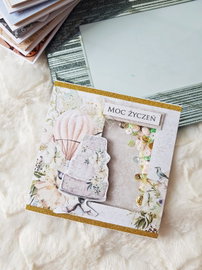 Elegancka kartka ślubna "tort" (shaker card)