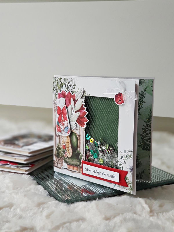 Kartka świąteczna - fotel, shaker card