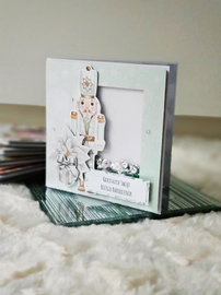 Kartka świąteczna - dziadek do orzechów shaker card