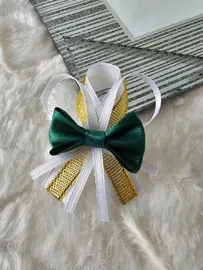 Przypinki dla gości weselnych 30 szt butelkowa zieleń/szmaragd