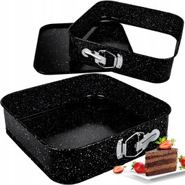 TORTOWNICA BLACHA do PIECZENIA KWADRATOWA FORMA 26cm z WYJMOWANYM DNEM