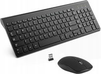 ZESTAW BEZPRZEWODOWY KLAWIATURA KG9006 + MYSZ G1015E QWERTZ 2.4G CZARNA