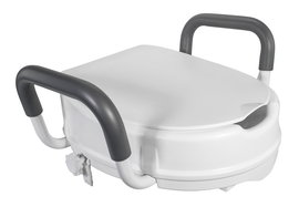 Nakładka podwyższająca na sedes z bocznymi uchwytami z klapką Deluxe