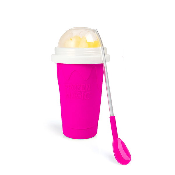 Kubek do robienia lodów sorbetów i mrożonych napojów smoothie różowy