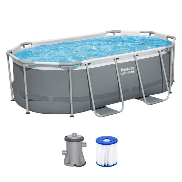 Basen stelażowy 305x200x84 Steel Pro Max Oval konstrukcja Bestway 5614A