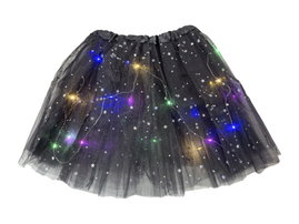 Spódniczka LED świecąca tiulowa Glow Princess czarna bal przebierańców