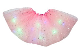 Spódniczka LED świecąca tiulowa Glow Princess różowa bal przebierańców