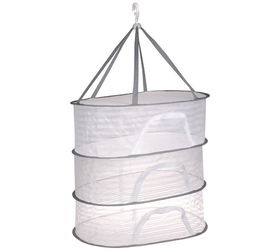 Zawieszana suszarka wisząca siatka do grzybów ziół owoców kwiatów 3 poziomy