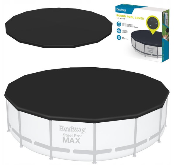 Plandeka pokrywa ochronna do basenu ze stelażem 457 cm Bestway 58038