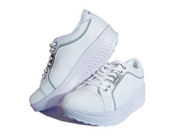 Trampki z podeszwą kołyskową Fit Walk białe 41