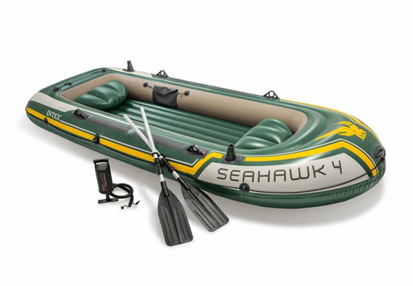 Ponton dmuchany nadmuchiwana łódź Seahawk 4 wiosła pompka torba 4-os #68351