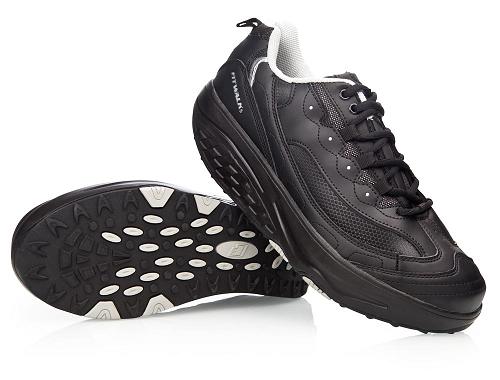 Buty z podeszwą kołyskową Fit Walk balansujące czarne rozmiar 42