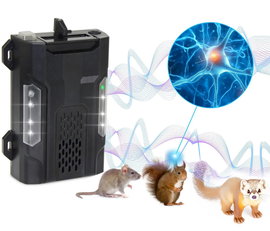 Odstraszacz kun myszy gryzoni do auta 12V/baterie ultradźwięki LED wibracje
