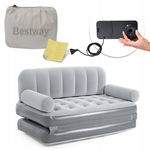 MATERAC DMUCHANA SOFA WELUROWA 3w1 Z KOMPRESOREM 188x152x64 BESTWAY 75079