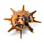 Barbarian Class Badge | 10 cm | Metal | Przypinka | Baldur’s Gate 3