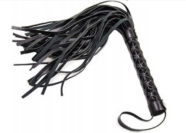 LICYTACJA BEZ CENY MINIMALNEJ Bicz skórzany PU Czarny bicz jeździecki dla konia