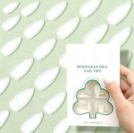 LICYTACJA BEZ CENY MINIMALNEJ Tipsy do paznokci migdał 96 szt 12 rozmiarów