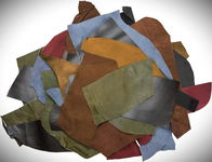 Skrawki skóry bawolej do rękodzieła, wytwarzania galanterii, torebek 1,5 kg