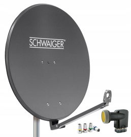 SCHWAIGER 4609 Zestaw Satelitarny Antena Aluminiowa Quad LNB 8x F-plug $7