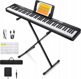 Keyboard Donner DEP-1 czarne 88 dynamicznych klawiszy przenośne pianino