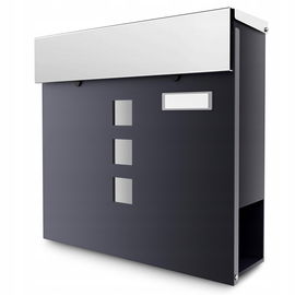 Skrzynka Na Listy Antracyt Stal Nierdzewna Wodoszczelna Na Gazety