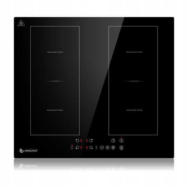 Płyta indukcyjna AMZCHEF 4-strefowa 60cm elastyczne strefy 7200W