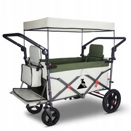 Wózek TOPWELL składany zielony beżowy nośność 120 kg