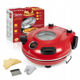 Elektryczny Piec YIBAKE 1200W Z Kamieniem Ceramicznym 31cm Czerwony